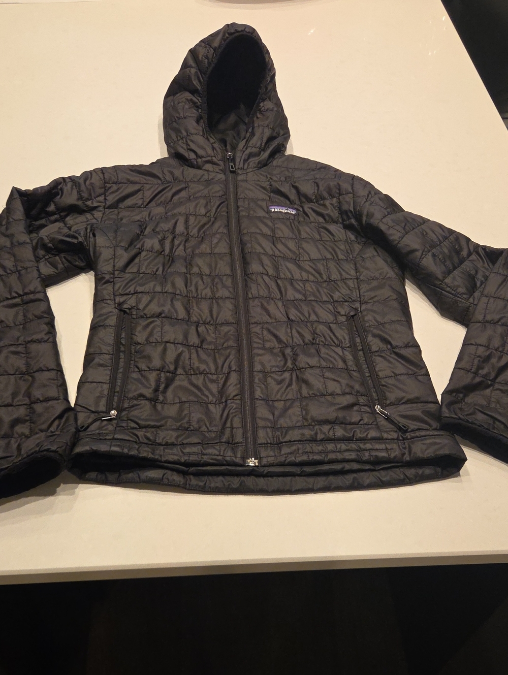 Patagonia Black Quilted Hooded Puffer Jacket - Men's